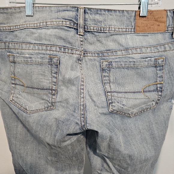 American Eagle Artist Jeans, Distressed, Light Wash, 12 - Picture 4 of 7